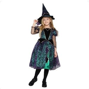 Girls Witch Costume With Witch Hat